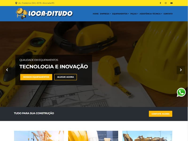 Site Locação de Equipamentos